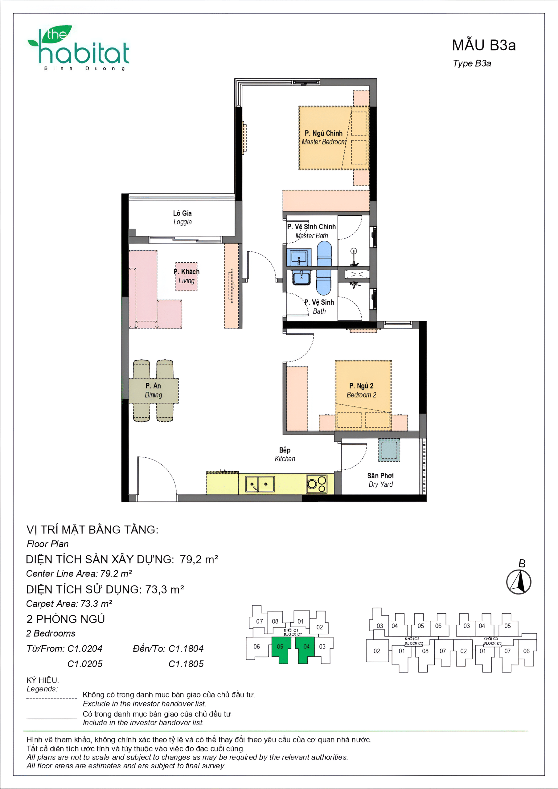 Thiết kế 2PN 79m2